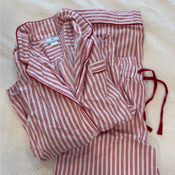 Petite Plume Other - Petite Plume Red and White Striped Pajama Set